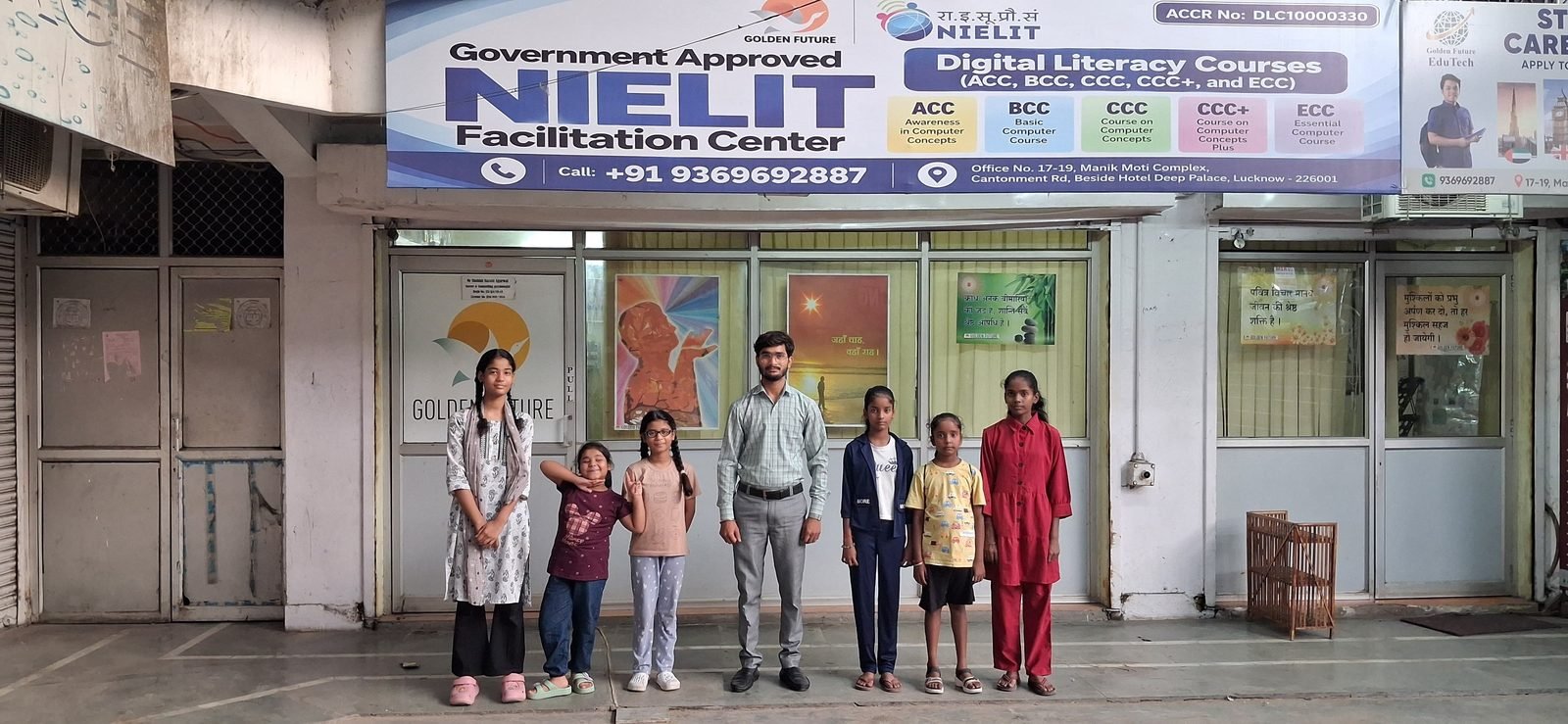 Golden Future — Government Approved NIELIT Facilitation Centre, Manik Moti Complex, Cantonment Road, Lucknow